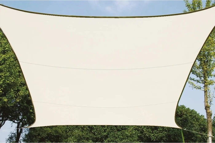 Perel Viereck Sonnensegel 200x300cm creme