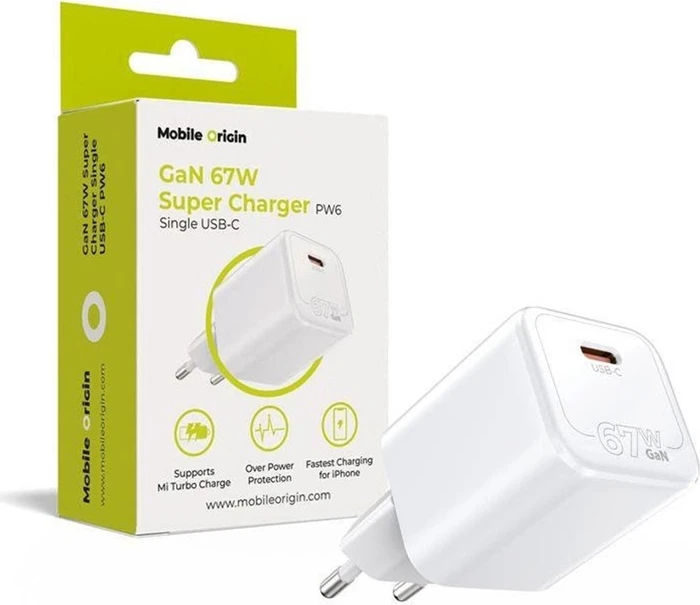 Mobile Origin GaN 67W Super Charger PW6 weiß