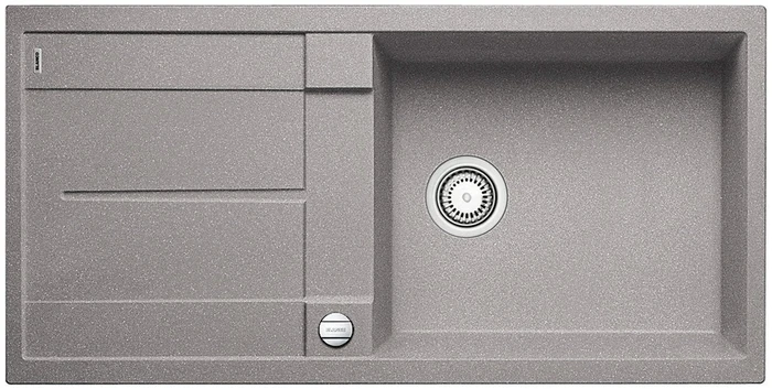 Blanco Metra XL 6 S Einbau Becken reversibel mit Ablauffernbedienung alumetallic