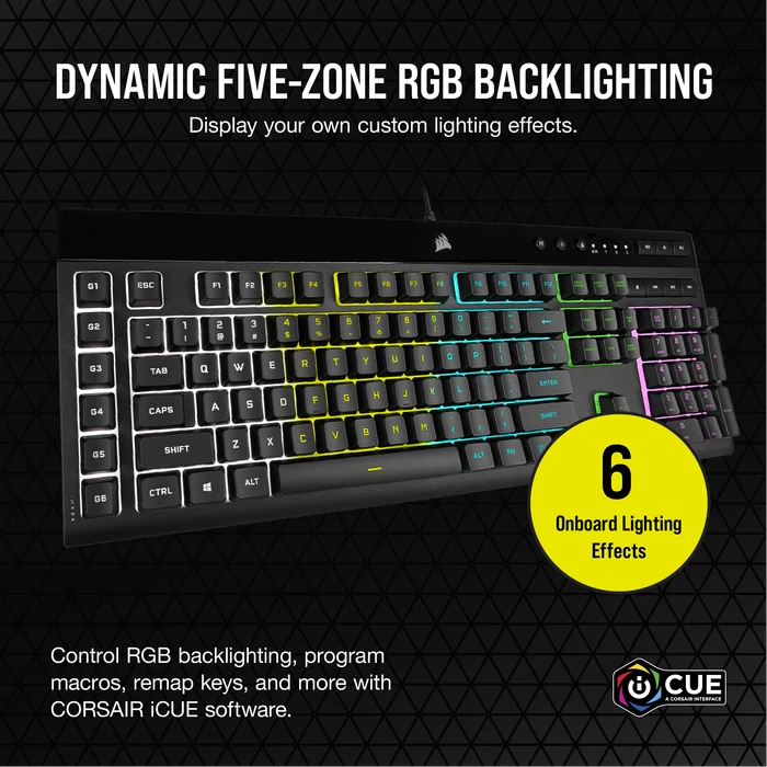 Corsair Gaming K55 RGB PRO, USB, PT
