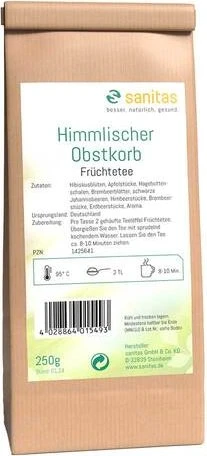Sanitas Himmlischer Obstkorb Früchtetee, 250g