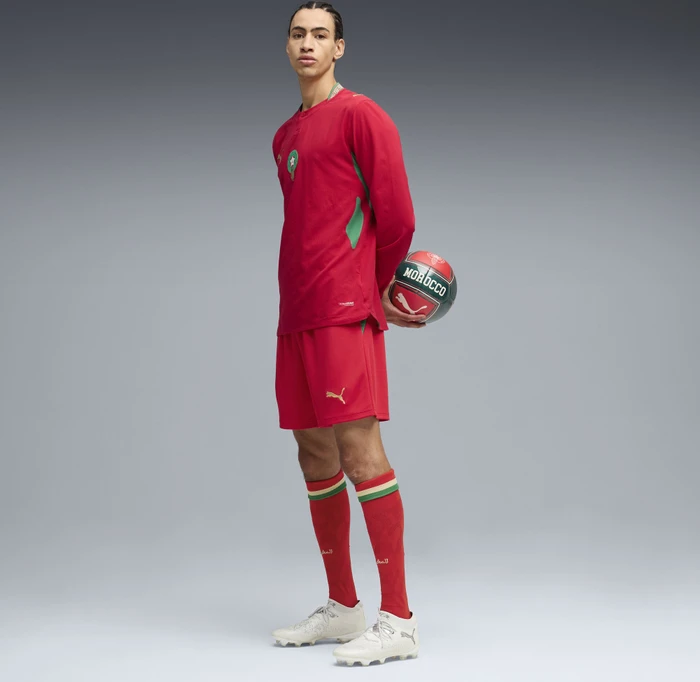 Puma FIFA WM 2026 Marokko Authentic Heimtrikot langarm fast red/victory gold (Herren)