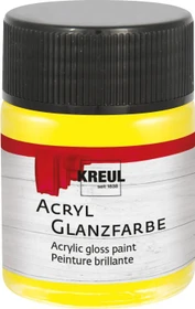 Kreul Acryl Glanzfarbe, gelb, 50ml