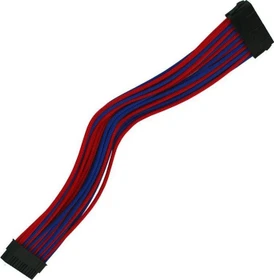 Nanoxia 24-Pin ATX Verlängerung 30cm, single blau/rot (NX24V3EBR)