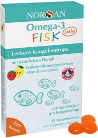 Norsan Omega-3 FISK Jelly Gummies, 45 Stück