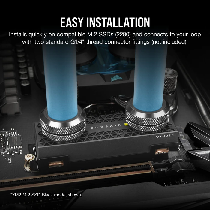 Corsair Hydro X Series XM2 M.2 SSD Water Block - White