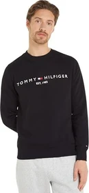 Tommy Hilfiger Rundhals mit Logo Stickerei Sweatshirt schwarz (Herren)
