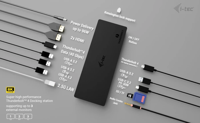 i-tec Thunderbolt 4 Triple Display Docking Station, Thunderbolt 4 [Buchse]