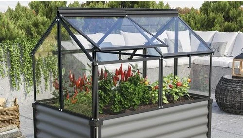 Vitavia Gaia Jumbo ESG 3mm Frühbeet 120x83cm schwarz