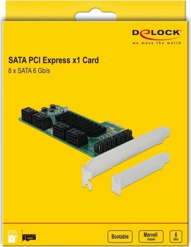 DeLOCK PCIe 2.0 x1 -> 8x SATA