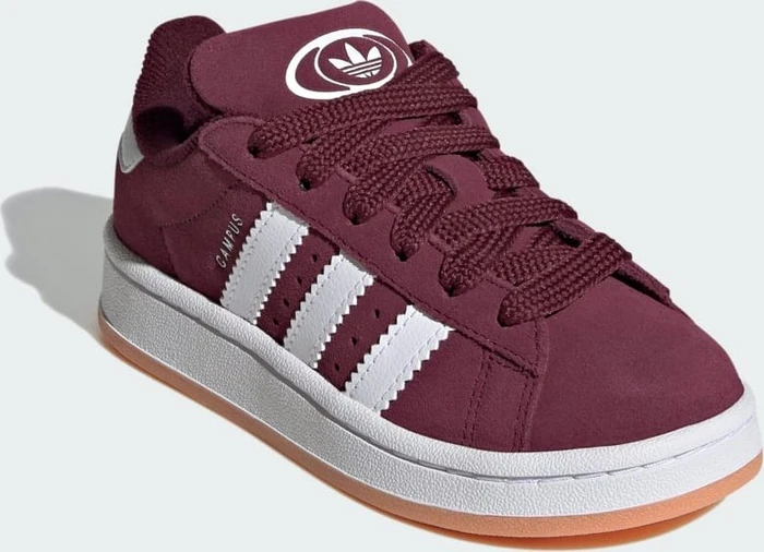 adidas Campus 00s Elastic Laces maroon/cloud white/gum (Junior)