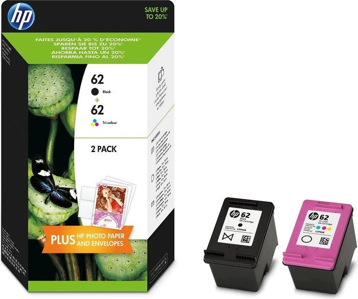 HP Druckkopf mit Tinte 62 schwarz/dreifarbig Photo Pack