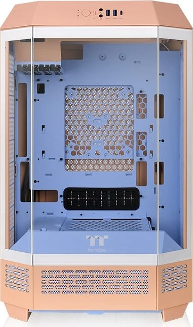 Thermaltake The Tower 300 Peach Fuzz, rosa, Glasfenster