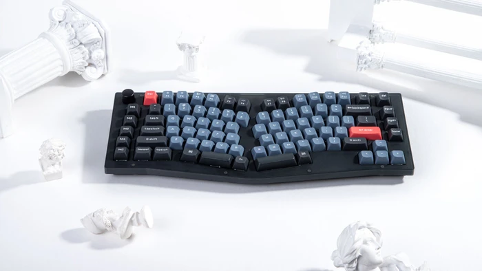 Keychron V10, Frosted Black, 75% Alice Layout, PBT, LEDs RGB, hot-swap, Keychron K Pro BROWN, USB, ND