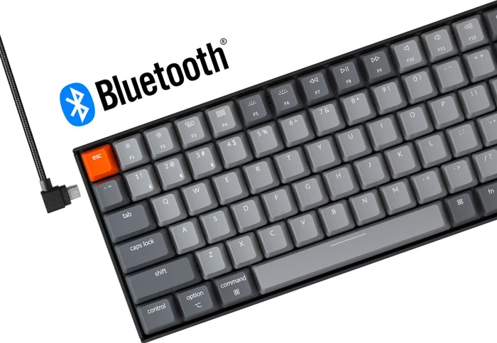 Keychron K4 V2 Aluminium, LEDs RGB, hot-swap, schwarz, Gateron BROWN, USB/Bluetooth, DE