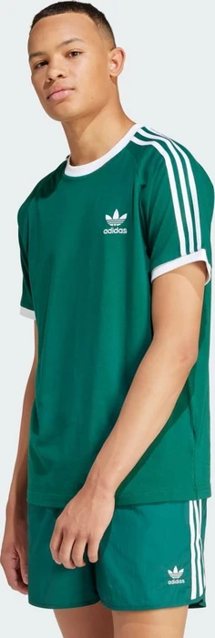 adidas Adicolor Classics 3-Streifen T-Shirt kurzarm collegiate green (Herren)