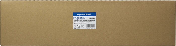 LogiLink Patchpanel für RJ-45 Keystone Module 19" , ungeschirmt, 48-Port, 1HE, 19", 1HE, schwarz
