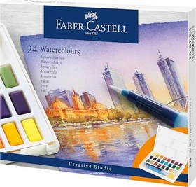Faber-Castell Aquarellfarbe Farbkasten, 24 Farben