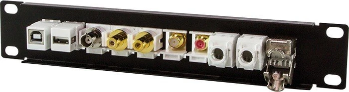 LogiLink Patchpanel für RJ-45 Keystone Module 10" , 10-Port, 1HE, 10", 1HE, schwarz
