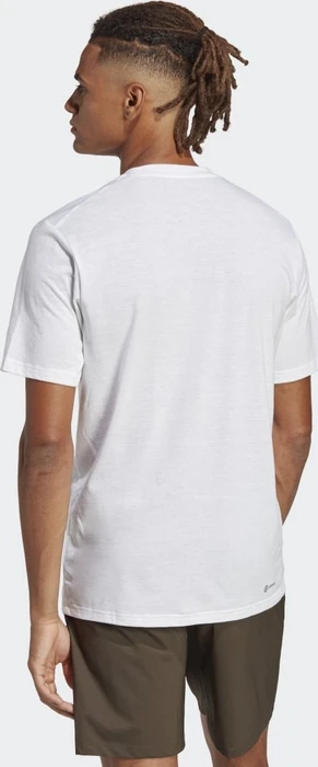 adidas Train Essentials Seasonal Logo Training Funktionsshirt kurzarm weiß (Herren)