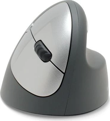 Goldtouch Semi-Vertical Wireless Mouse schwarz/silber, Rechtshänder, Medium, USB