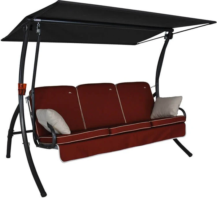 Angerer Primero Style Hollywoodschaukel terracotta/eisengrau