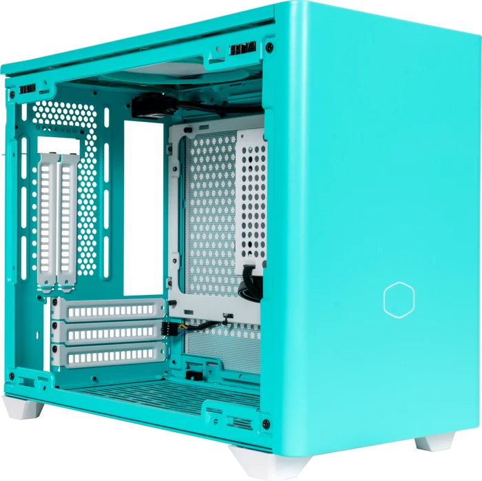 Cooler Master MasterBox NR200P Color Edition Caribbean Blue, Glasfenster, Mini-ITX