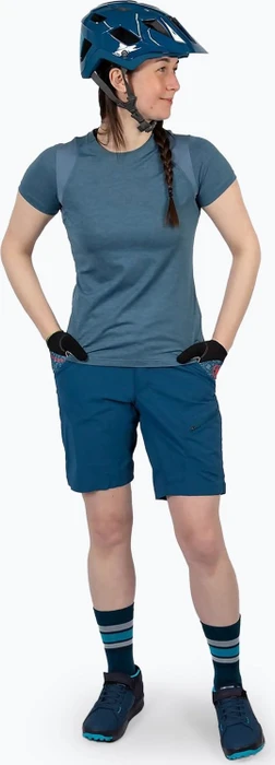 Endura Singletrack Trikot kurzarm blue steel (Damen)