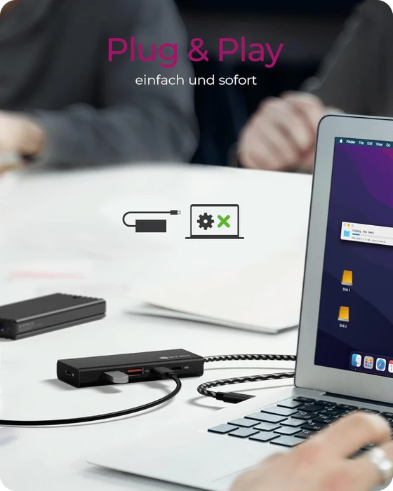 RaidSonic Icy Box IB-HUB1436-CPD USB-Hub schwarz, 2x USB-C 3.1, 2x USB-A 3.1, USB-C 3.1 [Stecker]