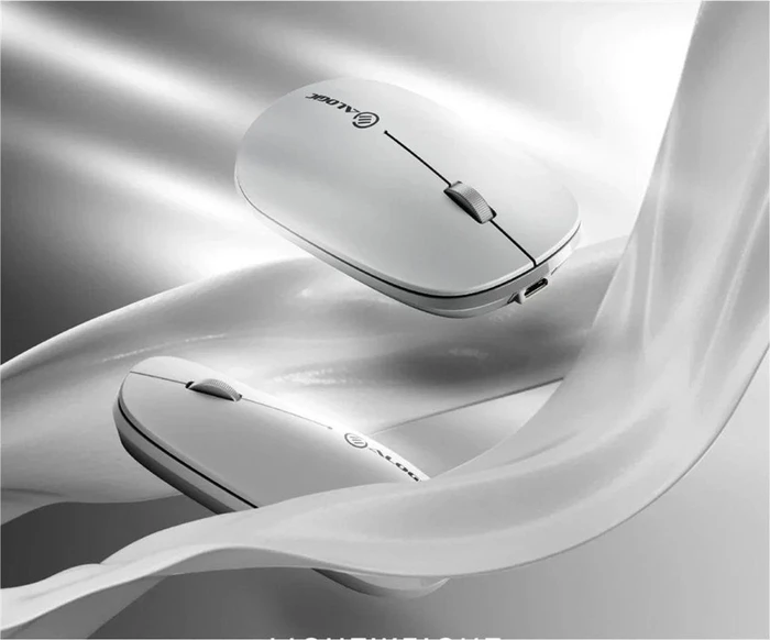 Alogic Echelon USB-C Rechargeable Wireless Mouse weiß, USB/Bluetooth