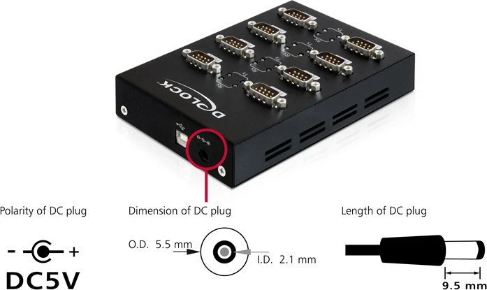 DeLOCK USB 2.0 to 8x serial adapter