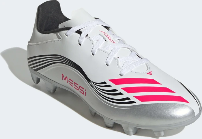 adidas F50 Messi Club FG/MG cloud white/lucid red/silver metallic (Herren)