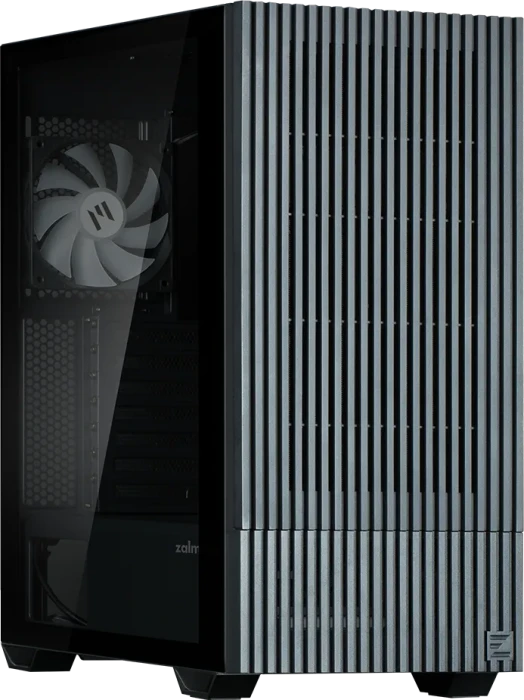 Zalman Z10 DS, schwarz, Display, Glasfenster