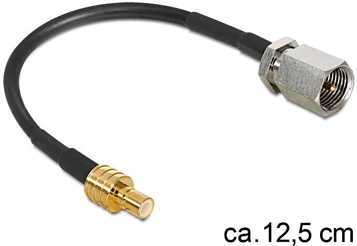 DeLOCK FME (Stecker)/SMB (Buchse) Antennenkabel, 0.13m