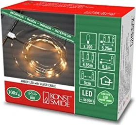 Konstsmide Micro Lichterkette LED 100x bernstein