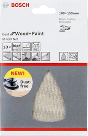 Bosch Professional M480 Best for Wood and Paint Gewebeschleifblatt K150, 100x150mm, 5 Stück