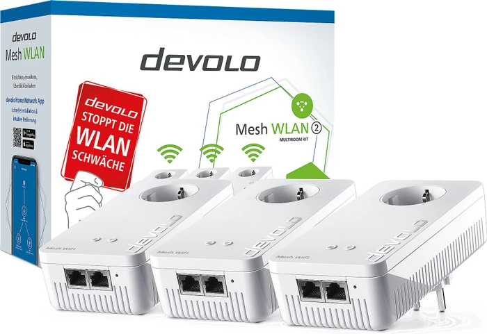 devolo Mesh WLAN 2 Multiroom Kit, 3er-Pack