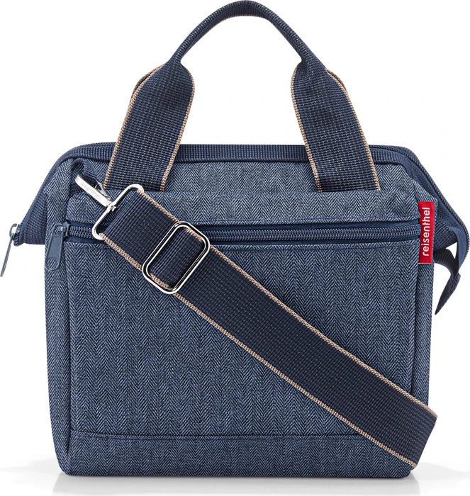 Reisenthel allrounder cross Umhängetasche herringbone dark blue