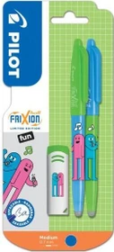 Pilot FriXion Ball Best Friends Fun Music 0.7mm Tintenroller (Mine) blau/grün, 2er-Set