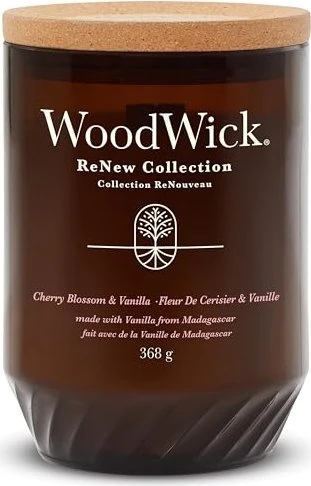 WoodWick ReNew Collection Cherry Blossom & Vanilla Duftkerze, 368g