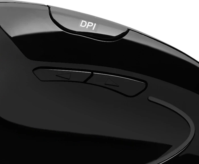 Adesso iMouse E90 Wireless Vertical Ergonomic Mouse schwarz, Linkshänder, USB