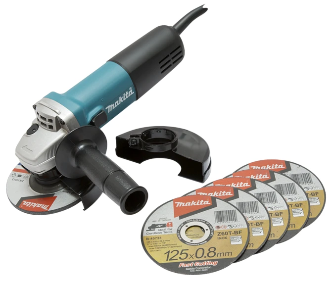 Makita 9558HNRX1 Elektro-Winkelschleifer inkl. Zubehör