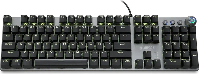 iBox Aurora K-4 Gaming, LEDs RGB, RED Switches, USB, US