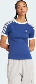 adidas 3-Streifen Slim Raglan T-Shirt kurzarm dark blue melange (Damen)
