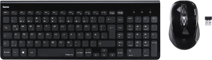 Hama Trento Set Funk Tastatur und Maus, USB, DE