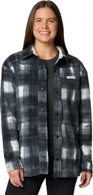 Columbia Benton Springs Fleece Hemd langarm chalk/omblur tonal (Damen)