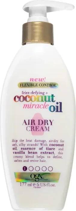 OGX Frizz Defying + Coconut Miracle Oil Air Dry Cream, 177ml