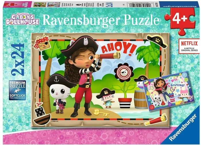 Ravensburger Puzzle Gabby's Dollhouse 2x 24