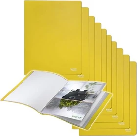 Leitz Sichtbuch Recycle, A4, gelb, inkl. 20 Klarsichthüllen, 10er-Pack