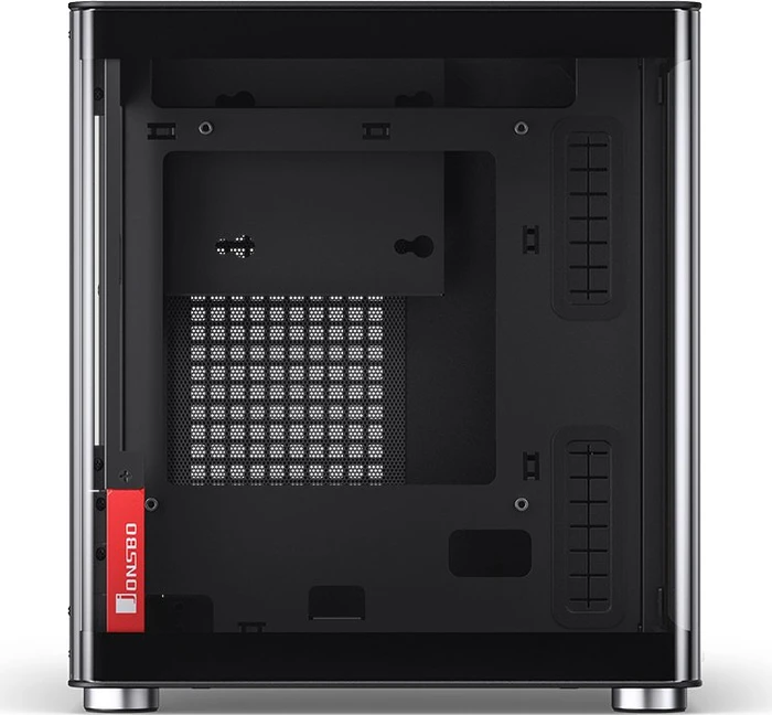 Jonsbo TK-0 Black, schwarz/braun, Glasfenster, Mini-ITX